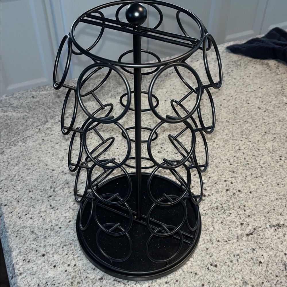 Keurig Wire coffee tea pods rotating storage kitchen bar hotel wire rack